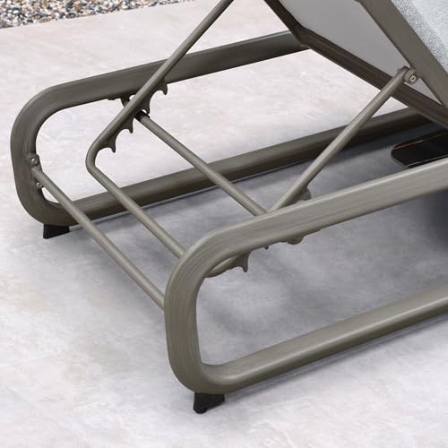 Image of PURPLE LEAF 4 Piece Outdoor Lounge Up to 350 lbs Adjustable Back Gray