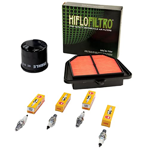 Wartungspaket Luftfilter + Ölfilter + Zündkerzen für Yamaha FZ8 800 Fazer RN25 Baujahr 2010-2016
