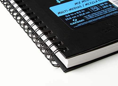 Canson Mix Media Book Xl Black 5 X 8 Inches #TOP2