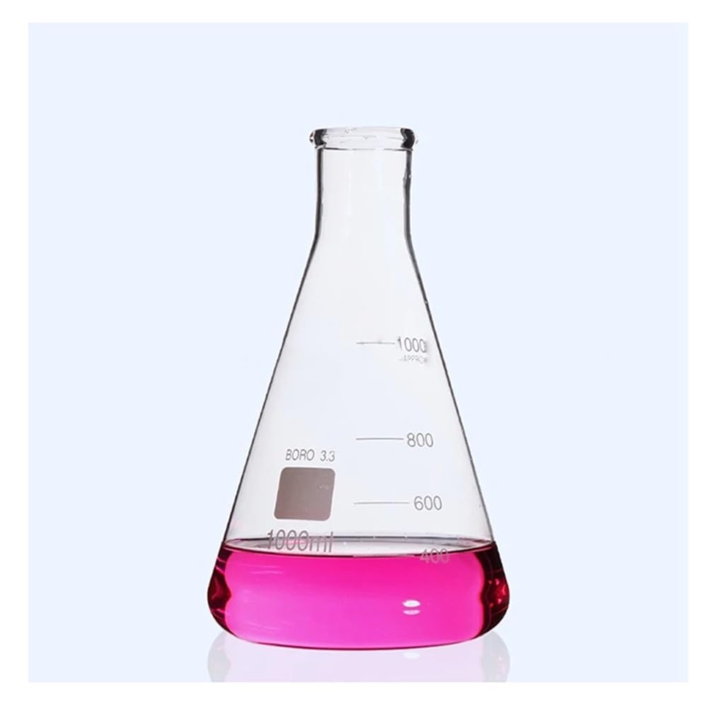 Matraz científico del juego, Matraz Erlenmeyer de vidrio transparente de 50 a 2000 ml(500ml)
