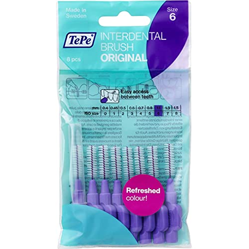 Brosses interdentaires Tepe violet 1,1 mm lot de 5 paquets de 8