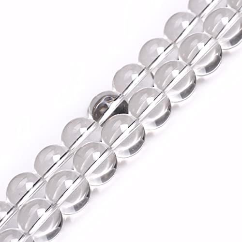 GEM-Inside Natural 8mm Rose Quartz Beads Round Gemstone Semi Precious Loose Beads for Jewellery Making 15''