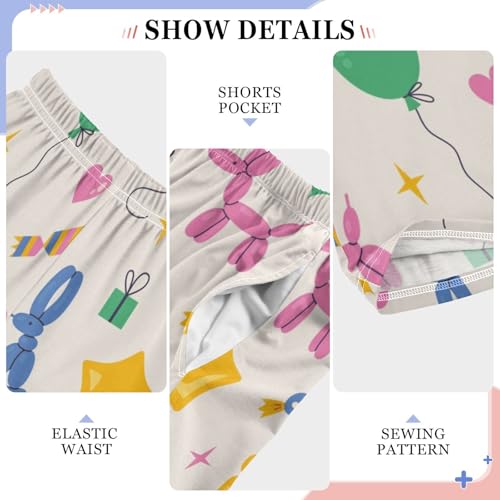 Inflatable Party Boys Pants Boys Athletic Pants Long Pant for Boywith Pockets Wide-Leg Size 6-14Y4