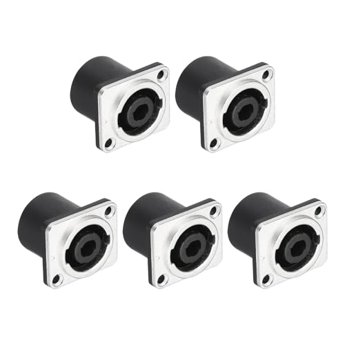 MECCANIXITY 5 pzas conector hembra XLR panel audio negro miniatura 1