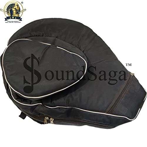 Sound Saga® Chrome Nickel Finish 22" King Size Handmade Sousaphone Brass Made Bb Big Bell Tuba With Mouth Piece And Carry Bag Musical Instrument Gift (Silver) #TOP6