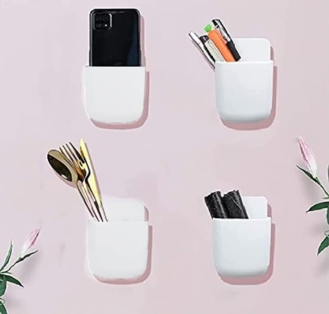 Image of Phone Holder for Wall - Mobile Gadgets & Remote Stand (W /B Pack of 6)