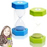 【STOßFESTE SANDUHR】Die Sanduhr set Kinder set Kinder besteht aus hochwertigem PVC, hochwertigem Borosilikatglas, hochwertigem Sand und einer Schutzhülle. Und geschützt durch ein doppelschichtiges Design, um Haltbarkeit und dauerhafte Nutzung zu gewährleisten, sicher und ungiftig.