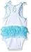Mud Pie Baby Girls' One Piece Bodysuit Crawler, Mermaid, 0-3 Months