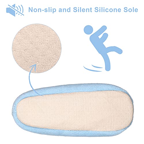 Image of ZYZX Cute Slipper Socks with Grips,Cozy Soft Sole House Slippers for Women | Animal Pattern Warm Safe Non Slip Fleece-lined Fluffy Fuzzy Socks Indoor for Adult,Easy to Wash,Gifts