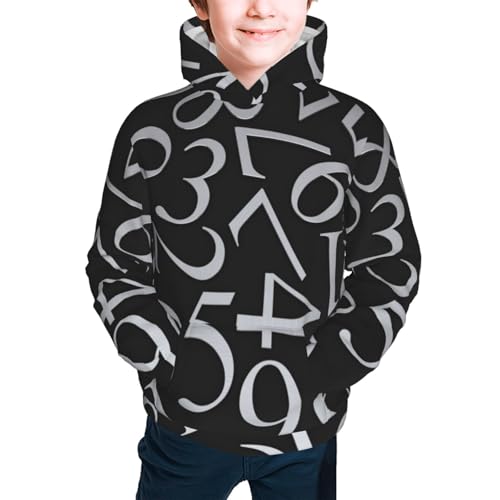 Numbers Kid Hoodies Boys Sweatshirts Girls Pullover with Pocket3