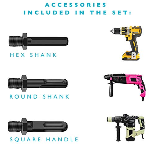 image for Xali Firewood Log Splitter Drill Bit, 3pcs Wood Splitter Drill Bits, H