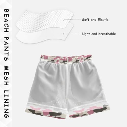 JUNZAN Camo Taupe Boys Swim Trunks Toddler Swimming Trunks for Boy Beach Swim Shorts4