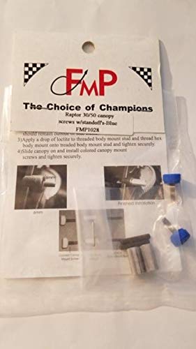 Fortune Model Products Raptor 30/50 Canopy Screws w/Standoffs - Blue FMP1028