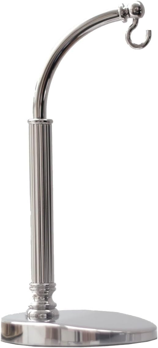 TAURISH Taschenuhr-Präsentationsständer – halber Bogen, silberfarbenes Messing, Chrom und Messing-Metallhalter
