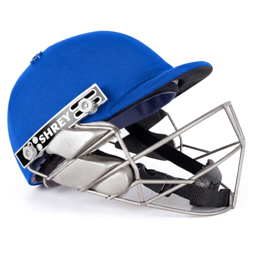 Image of SHREY Pro Guard Stainless Steel 2.0 Batting Cricket Helmet for Men's (Royal Blue, XL)