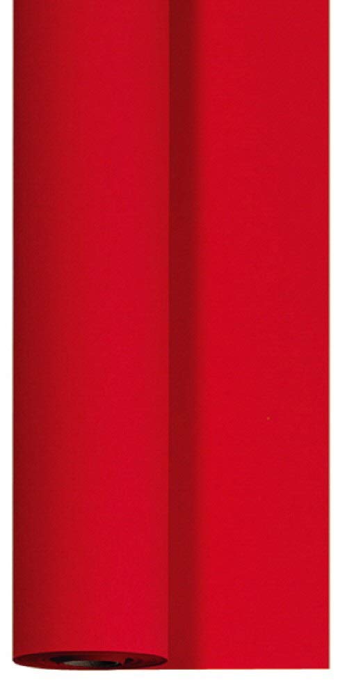 Nappe rouge Duni Dunicel 1,18 m x 25 m rouleau jetable de qualité pour table festive