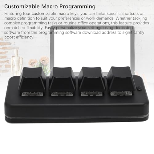 Teclado mecánico Yoidesu 4 keys con cable RGB USB miniatura 5