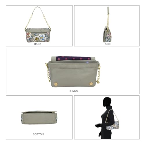 Anuschka Women's Original Hand-Painted Genuine Leather Flap Crossbody with Shoulder Strap3