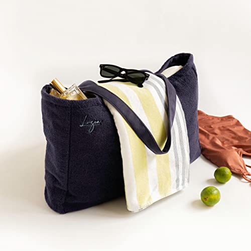 Bolsa reversible de algodón Luzia para playa miniatura 5