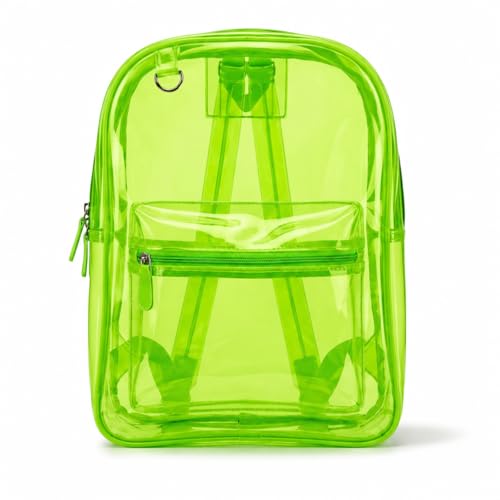 Image of Transparent PVC Backpack for Girls & Kids | Clear Waterproof School Bag | Stylish Jelly Backpack with Front Pocket | Lightweight Travel & Casual Bag