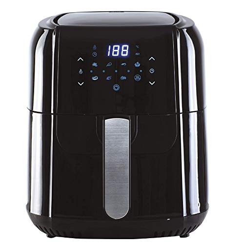 5L Heißluftfritteuse 1400W, Heißluft Fritteuse Luftfritteuse mit 8 Programmen, LED-Display, Ohne ÖL Air Fryer Multifunktionale
