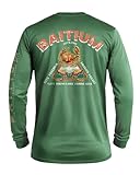 Picture of Fishing Shirts for Men,UPF50 Sun Protection Long Sleeve,Quick Dry Dri Fit Apparel, Wicking Rash Gaurd, Fishing Clothes- Unisex Crab (X-Large, Green)