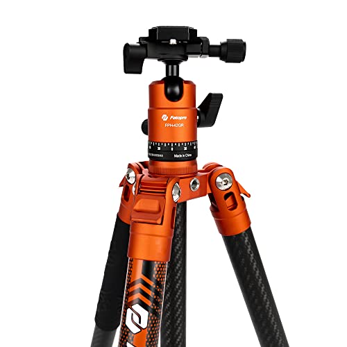 Fotopro X-Aircross 2 5-Section Carbon Fiber Tripod With Fph-42Q Ball Head, Flame Orange #TOP1