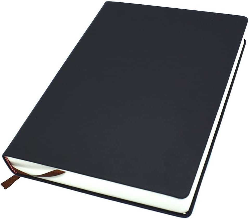 LXXSH Super Thick Blank Page Bullet Notebook A4/A5/A6 Leather Office Supplies Business Notepad Ivory White Paper Handmade Plan Agenda (Color : B, Size : A4) : Office Products