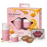 Bee Kissed Lip Care 4-Piece Set | Lip Scrub, Soft Lip Conditioning Mask, Lip Mask & Lip Balm | 2-Step Lip Care for Smooth & Nourished Lips