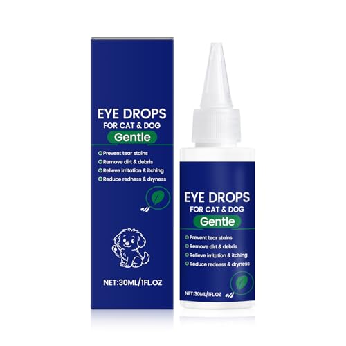 GNAUMORE Gotas para los Ojos para Mascotas,Gotas para los Ojos en Gel para Mascotas,Limpiador de Ojos para Perros,Pet Gotas Oculares para Eliminar La Marca,Limpiador de Ojos para Perros 30ml