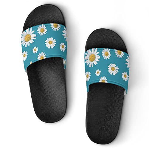 Pantoufles pour femmes soulagement des pieds fatigués marguerites bain