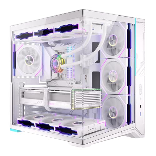 Boîtier PC ATX F8 Blanc avec panneau vitré pour refroidissement maximal