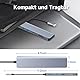 Moman Docking Station, USB C Hub 7 in 1 mit 100W PD, 4K@30Hz HDMI, 5Gbps USB 3.0, USB 2.0, USB C, SD/TF Kartenleser für Maus, Tastatur, U Disk, Flash Drive, Mobile