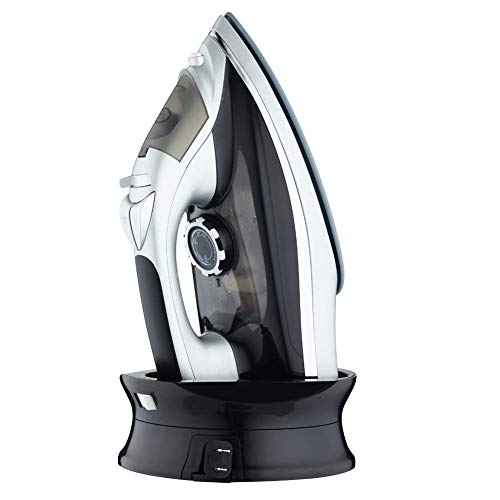 MARTISAN Steam Iron, 1500W Cordless Iron with Retractable Cord Power Charging Base, Carry