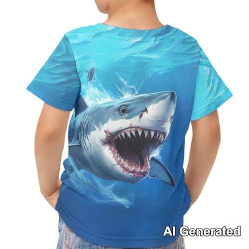 Image of Xhuibop Kids T Shirts for Boys Size 3-16 Girls Short Sleeve Sportswear Active Tops