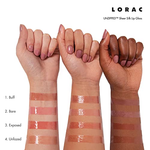 Lorac Unzipped Sheer Silk Lip Gloss Nude Bare #TOP3