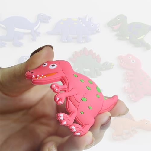 12 imanes decorativos de dinosaurio para frigorífico miniatura 2