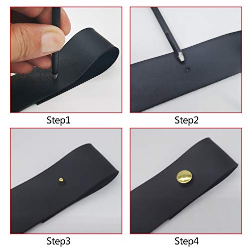 Heavy Duty Metal Leather Rivets Setter Fixing Setting Tool Leather Craft Tool With Punch Hole Tool With 160 Sets Leather Rivets For Diy Leather Craft Clothes Shoes Bags Belts Repair Decoration (Metal) #TOP1