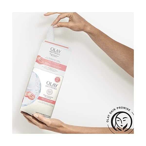 Olay-Wipes-Daily-Hydrating-Facial-Dry-Cloths-66-Count Olay Daily Facials, Daily Clean Makeup Removing Facial Cleansing Wipes, 5-in-1 Water Activated Cloths, Exfoliates, Tones and Hydrates Skin, 66 count