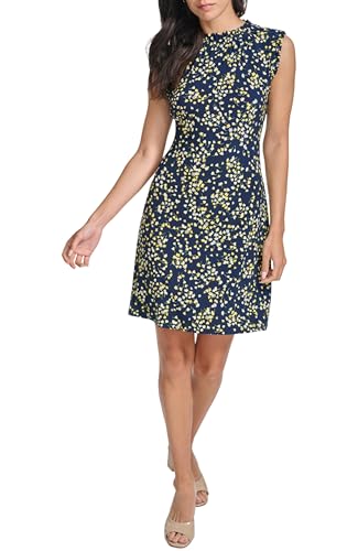 Image of Tommy Hilfiger Women's Sleeveless Ruffle Neck Jersey Dress