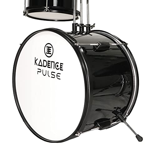 Image of Kadence 13 Inch 3-Piece Kids /Junior Drum Set /Beginner (Standard) /Kids Musical Toys, Musical Instrument, Black