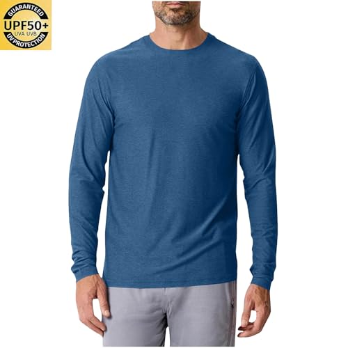Mens UPF 50+ Rash Guard Lightweight Quick Dry Moisture Wicking Long Sleeve Sun Shirts Athletic Workout Running Tshirt2