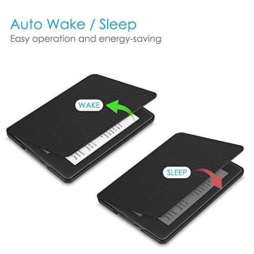 Image of Fintie Slimshell Case for 6 inch Kindle Paperwhite (10th Generation, 2018 Release) - Premium Lightweight PU Leather Cover with Auto Sleep /Wake for Amazon Kindle Paperwhite E-Reader, Black