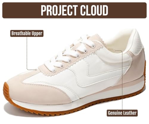 Image of Project Cloud Lace-up Fashion Sneakers for Women Footwear 2026 (Madison) | Memory Foam Insole for Comfortability; Non-Slip Casual Ladies Shoes for Women Sneakers; Lightweight Lace-up Womens Shoes