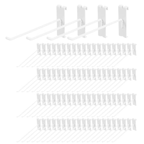 Polmart Heavy Duty 10" Gridwall/Grid Panel Hooks, White (84-Pack, 10-inch)