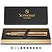 Scriveiner Gold Luxury Fountain Pen (Fine) - Award Winning - Heavy Pocket Stunning Luxury Pen, Real Gold Plating, German Nib & Converter, Nice Gift Pens for Men & Women