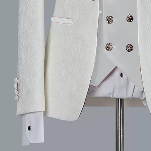 Paisley Tuxedo Blazer Vest Pants Suit Mans 3 Piece Slim Fit Formal Suit Set Men's Floral Party Tuxedo Suits3