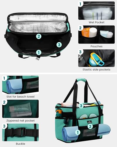 Caracaleap Large Beach Tote with Cooler