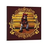 SAUI JSAU The College Dropout 2004 by Kanye West Album Cover Canvas Poster Wall Decorative Art Painting Living Room Bedroom Decoration Gift Frame-style12x12inch(30x30cm)
