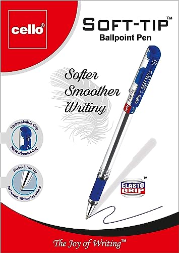 تشيلو قلم كروي بطرف ناعم 0.7 ملم 5 قطع ازرق | اقلام كرات زرقاء | مجموعة اقلام كروية للطلاب | اقلام للاستخدام المكتبي | اقلام كروية لاقلام الكتابة | افضل قلم للامتحانات